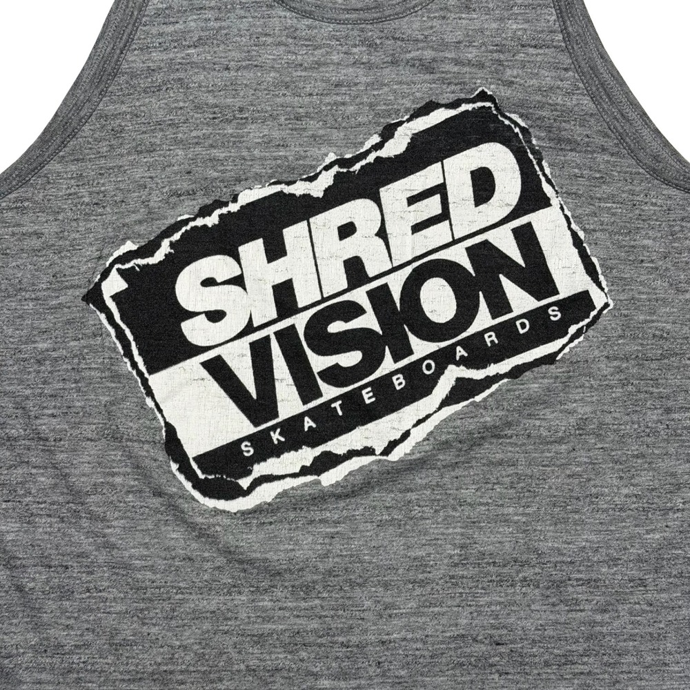Vintage 80s Vision Shred Skateboards skate boarding tank top shirt - Picture 3 of 5